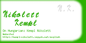 nikolett kempl business card